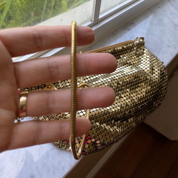 Vintage Lyrella Brand Gold Tone Mesh Metal Snake Chain Strap Purse/Handbag 1940' - Picture 12 of 12
